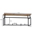 Wohnling design wandgarderobe mango massief hout metaal 71x29x20 cm | Haakstang met plank en kledingroede | Hal garderobe garderobe wand hout