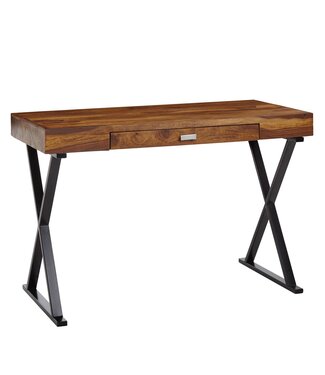 Wohnling Bureau sheeshamhout zwart 120 cm