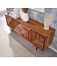 Wohnling lowboard massief sheeshamhout 140x54x33 cm TV-dressoir met vier deuren | Design TV meubel hoog | TV meubel TV meubel modern | TV dressoir woonkamer