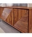Wohnling lowboard massief sheeshamhout 140x54x33 cm TV-dressoir met vier deuren | Design TV meubel hoog | TV meubel TV meubel modern | TV dressoir woonkamer