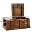 Wohnling salontafel 100x60x40 cm massief sheeshamhouten kisttafel met wijnrek | Design salontafel met opbergruimte | Salontafel salontafel modern | houten tafel woonkamer