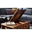 Wohnling salontafel 100x60x40 cm massief sheeshamhouten kisttafel met wijnrek | Design salontafel met opbergruimte | Salontafel salontafel modern | houten tafel woonkamer
