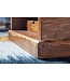 Wohnling salontafel 100x60x40 cm massief sheeshamhouten kisttafel met wijnrek | Design salontafel met opbergruimte | Salontafel salontafel modern | houten tafel woonkamer