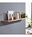 Wohnling Wandplank 120x25x22 cm Mango Massief Hout / Metaal Hangplank Industrieel | Muurplank Hangende Plank | Plank voor de Wand Zwevend