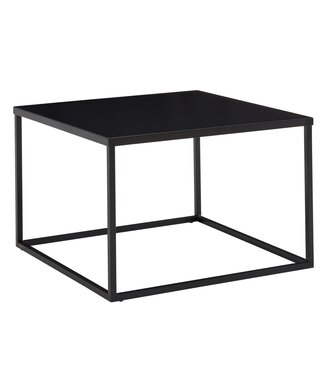 Wohnling Koffietafel Metaal 60x60x40 cm Vierkante Salontafel Zwart | Tafel Woonkamer Industrieel | Kleine Bijzettafel Woonkamertafel