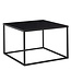 Wohnling Koffietafel Metaal 60x60x40 cm Vierkante Salontafel Zwart | Tafel Woonkamer Industrieel | Kleine Bijzettafel Woonkamertafel