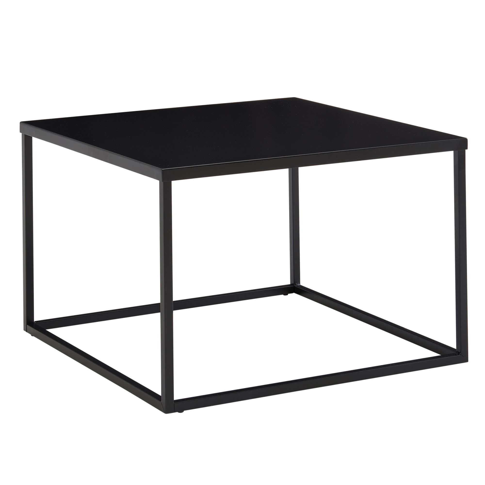 Koffietafel Metaal 60x60x40 cm Vierkante Salontafel Zwart | Tafel Woonkamer Industrieel | Kleine Bij