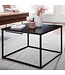 Wohnling Koffietafel Metaal 60x60x40 cm Vierkante Salontafel Zwart | Tafel Woonkamer Industrieel | Kleine Bijzettafel Woonkamertafel