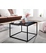 Wohnling Koffietafel Metaal 60x60x40 cm Vierkante Salontafel Zwart | Tafel Woonkamer Industrieel | Kleine Bijzettafel Woonkamertafel