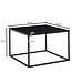 Wohnling Koffietafel Metaal 60x60x40 cm Vierkante Salontafel Zwart | Tafel Woonkamer Industrieel | Kleine Bijzettafel Woonkamertafel
