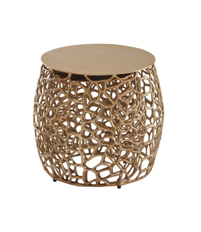 Wohnling Tafel Set Metaal Salontafel Set van 2 Rond Goud Aluminium | Tafel Woonkamer Bijzettafel | Moderne Nesttafel Metalen Tafel
