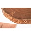 Wohnling Wandplanken Set van 3 Acacia Massief Houten Hangplanken Boomschijf | Natuurlijke plantentrap voor aan de muur | Zwevende plank hangend met boomrand | Bloemtrap boomstam modern