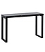 Wohnling consoletafel marmerlook zwart hoogglans 120x40x76 cm design dressoir hal, smalle opbergtafel, haltafel met metalen poten, lange hoge haltafel, klein bureau