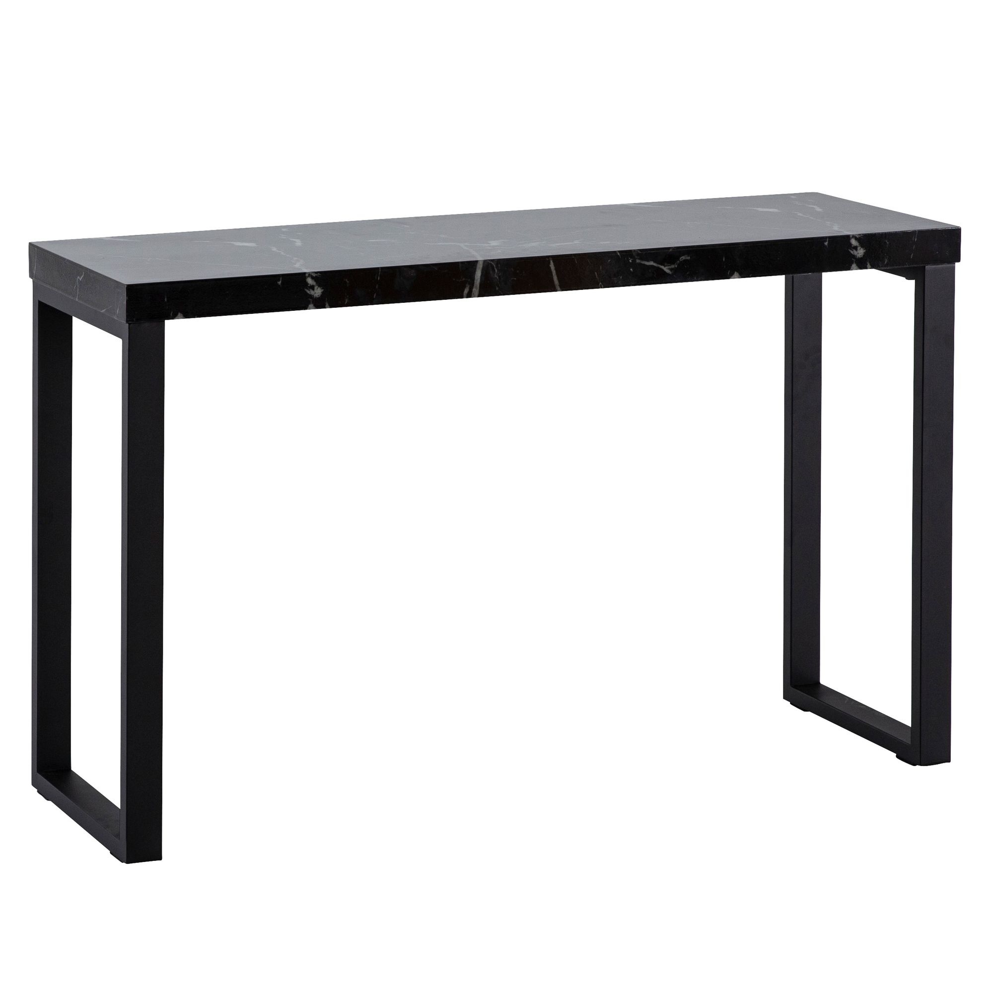 Sidetable zwart marmerlook 120 cm