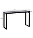 Wohnling consoletafel marmerlook zwart hoogglans 120x40x76 cm design dressoir hal, smalle opbergtafel, haltafel met metalen poten, lange hoge haltafel, klein bureau