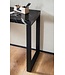 Wohnling consoletafel marmerlook zwart hoogglans 120x40x76 cm design dressoir hal, smalle opbergtafel, haltafel met metalen poten, lange hoge haltafel, klein bureau