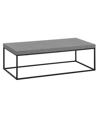 Wohnling Salontafel 120x60x38 cm Grijs Salontafel in Betonlook Modern, Design Woonkamertafel Rechthoekig, Lounge Salontafel, Salontafel Metalen Poten Groot