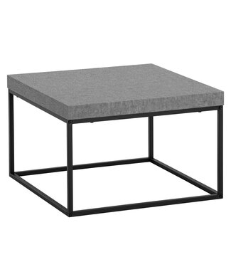 Wohnling Salontafel 60x60x38 cm Grijs Salontafel in Betonlook Modern, Design Woonkamertafel Vierkant, Lounge Salontafel, Salontafel Metalen Poten Klein