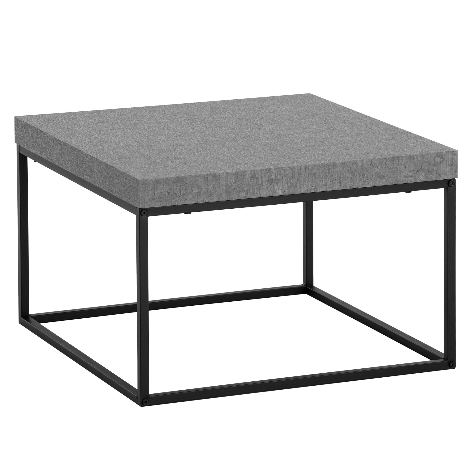 Salontafel 60x60x38 cm Grijs Salontafel in Betonlook Modern, Design Woonkamertafel Vierkant, Lounge 