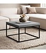 Wohnling Salontafel 60x60x38 cm Grijs Salontafel in Betonlook Modern, Design Woonkamertafel Vierkant, Lounge Salontafel, Salontafel Metalen Poten Klein