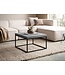 Wohnling Salontafel 60x60x38 cm Grijs Salontafel in Betonlook Modern, Design Woonkamertafel Vierkant, Lounge Salontafel, Salontafel Metalen Poten Klein