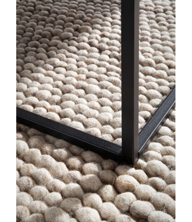 Wohnling Salontafel 60x60x38 cm Grijs Salontafel in Betonlook Modern, Design Woonkamertafel Vierkant, Lounge Salontafel, Salontafel Metalen Poten Klein