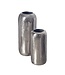 Wohnling Decoratieve Vaas Set van 2 Aluminium Zilveren Cilinder Bloemenvaas Modern, Decoratieve Vaas Rond 2-delig voor Bloemen, Aluminium Tafelvaas Woondecoratie Metalen Tafeldecoratie Handgemaakt