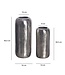 Wohnling Decoratieve Vaas Set van 2 Aluminium Zilveren Cilinder Bloemenvaas Modern, Decoratieve Vaas Rond 2-delig voor Bloemen, Aluminium Tafelvaas Woondecoratie Metalen Tafeldecoratie Handgemaakt
