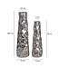 Wohnling Decoratieve Vaas Set van 2 Aluminium Zilveren Bloemenvaas Modern, Decoratieve Vaas Gehamerd Ontwerp 2-delig voor Bloemen, Aluminium Tafelvaas Woondecoratie Metalen Tafeldecoratie Handgemaakt