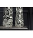Wohnling Decoratieve Vaas Set van 2 Aluminium Zilveren Bloemenvaas Modern, Decoratieve Vaas Gehamerd Ontwerp 2-delig voor Bloemen, Aluminium Tafelvaas Woondecoratie Metalen Tafeldecoratie Handgemaakt