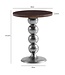 Wohnling Bijzettafel Mango Massief Hout Metaal 50x50x61.5 cm Bijzettafel, Kleine Bijzettafel Rond, Woonkamertafel Bank Modern, Sofa Tafel Hoog
