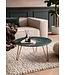 Wohnling Salontafel Echt Marmer Groen 70x70x35 cm Salontafel Metaal Goud, Design Statief Woonkamertafel Rond Modern, Loungetafel Groot, Salontafel Haarspeldpoten