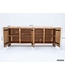 Wohnling Dressoir Acacia Massiefhout 180cm - Dressoir met 4 deuren - Commode modern design - Kast Houten commode Handgemaakt