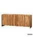 Wohnling Dressoir Acacia Massiefhout 180cm - Dressoir met 4 deuren - Commode modern design - Kast Houten commode Handgemaakt