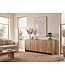 Wohnling Dressoir Acacia Massiefhout 180cm - Dressoir met 4 deuren - Commode modern design - Kast Houten commode Handgemaakt