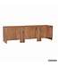 Wohnling Sideboard Acacia Massief Hout 165cm - Laag Dressoir met 3 Deuren - Commode Modern Design - Kast Houten Commode Handgemaakt