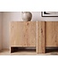 Wohnling Sideboard Acacia Massief Hout 165cm - Laag Dressoir met 3 Deuren - Commode Modern Design - Kast Houten Commode Handgemaakt
