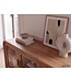 Wohnling Dressoir Mango Massief Hout 160cm - Dressoir met 3 Glazen Deuren - Commode Modern Design - Kast Houten Commode Handgemaakt