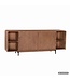 Wohnling Sideboard Mango Massiefhout 180cm - Dressoir met 2 deuren en rek - Commode modern design - Kast Houten commode Handgemaakt