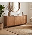 Wohnling Sideboard Mango Massiefhout 160cm - Dressoir met 3 deuren - Commode modern design - Kast Houten commode Handgemaakt