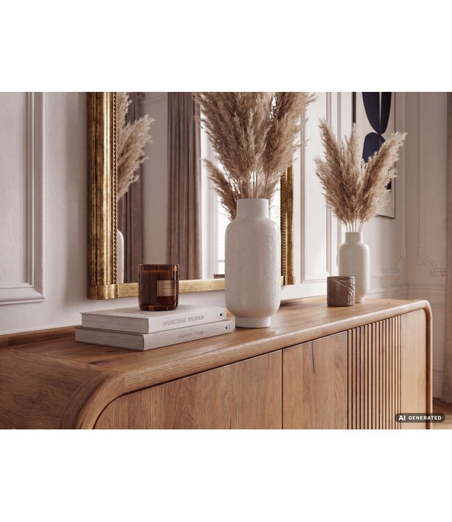 Wohnling Sideboard Massief Mangohout 160cm - Dressoir met 3 Deuren - Moderne Design Commode - Houten Kast Handgemaakt