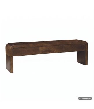 Wohnling Lowboard 160cm TV-meubel Mango Massiefhout Rechthoekig met 3 Lades - Design TV-kast - Moderne TV-tafel TV-meubel - TV-dressoir Handgemaakt