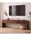 Wohnling Lowboard 160cm TV-meubel Mango Massiefhout Rechthoekig met 3 Lades - Design TV-kast - Moderne TV-tafel TV-meubel - TV-dressoir Handgemaakt