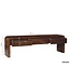 Wohnling Lowboard 160cm TV-meubel Mango Massiefhout Rechthoekig met 3 Lades - Design TV-kast - Moderne TV-tafel TV-meubel - TV-dressoir Handgemaakt