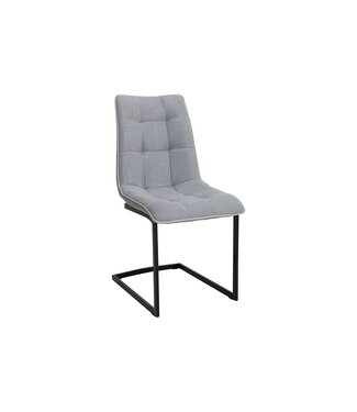 Invicta Interior Vrijdragende stoel MIAMI plat geweven stof vintage lichtgrijs - 38500