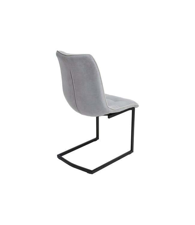 Invicta Interior Vrijdragende stoel MIAMI plat geweven stof vintage lichtgrijs - 38500
