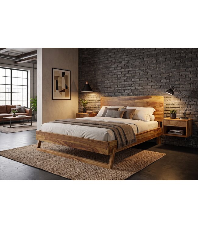Invicta Interior Bed AMAZONAS 180x200cm boomstam sheesham hout bruin - 40710
