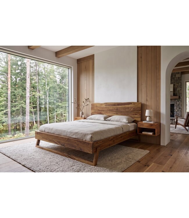 Invicta Interior Bed AMAZONAS 180x200cm boomstam sheesham hout bruin - 40710