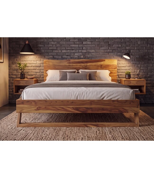 Invicta Interior Bed AMAZONAS 180x200cm boomstam sheesham hout bruin - 40710