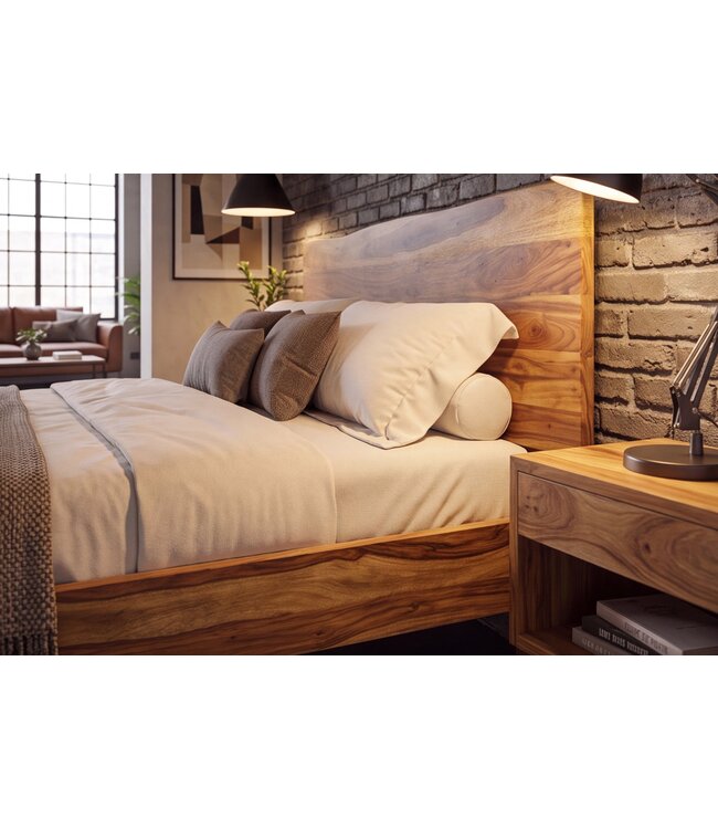 Invicta Interior Bed AMAZONAS 180x200cm boomstam sheesham hout bruin - 40710